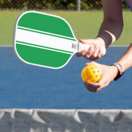 Farbenfrohe grüne, schmale, weiße senkrechte Führu Pickleball Schläger