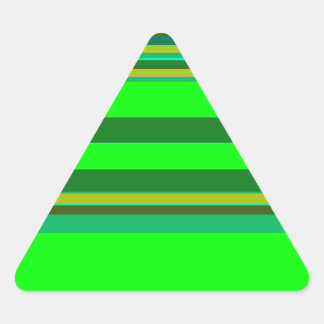Farbenfrohe grüne Streifen, individuelles Designmu Dreieckiger Aufkleber