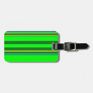 Farbenfrohe grüne Streifen, individuelles Designmu Gepäckanhänger