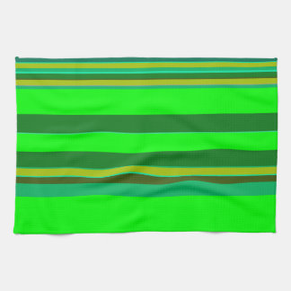 Farbenfrohe grüne Streifen, individuelles Designmu Handtuch