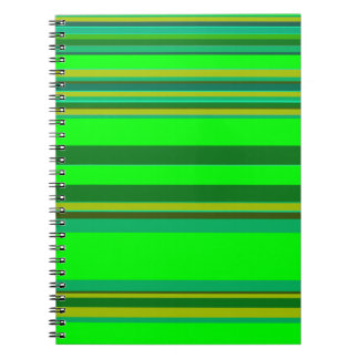 Farbenfrohe grüne Streifen, individuelles Designmu Notizblock