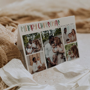 Farbenfrohe grüne Weihnachten falten fünf Foto