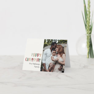 Farbenfrohe grüne Weihnachtsfeiertage geflochtenes Feiertagskarte