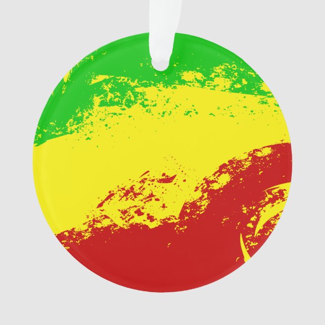 Farbenfrohe Grunge Reggea Hintergrund Ornament (Vorderseite)