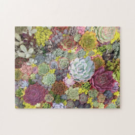 Farbenfrohe Grünpflanzen Sukkulente Puzzle