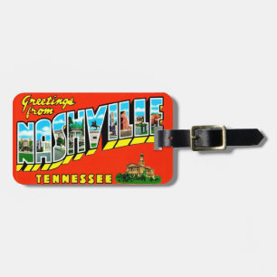 Farbenfrohe Grüße aus Nashville  Gepäckanhänger