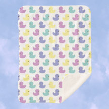 Farbenfrohe Gummi Duckies Baby Kids Sherpa Blanket