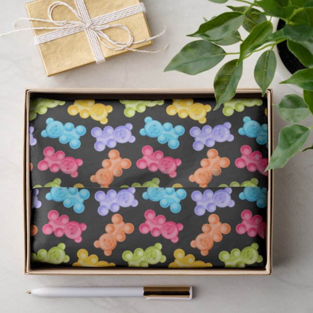 Farbenfrohe Gummicreme-Bären Seidenpapier (Geschenk)