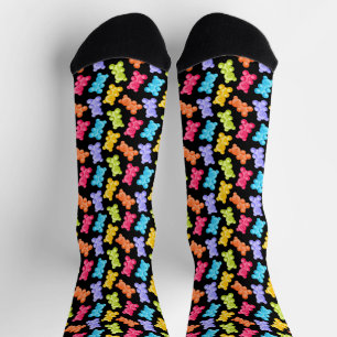 Farbenfrohe Gummicreme-Bären Socken