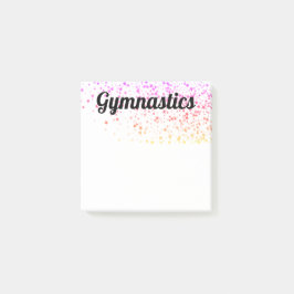 Farbenfrohe Gymnastik Post-It Notes 3" x 3" Klebezettel