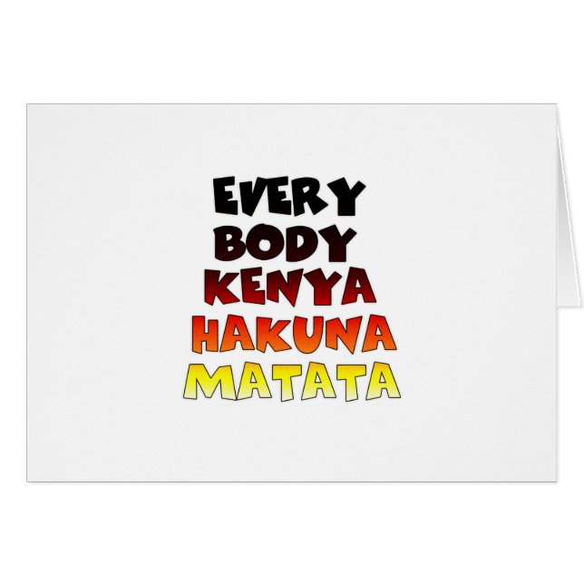 Farbenfrohe Hakuna Matata: Eine Kenyan-Feier (Vorderseite (Horizontal))