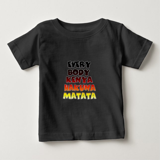 Farbenfrohe Hakuna Matata: Eine Kenyan-Feier Baby T-shirt (Vorderseite)