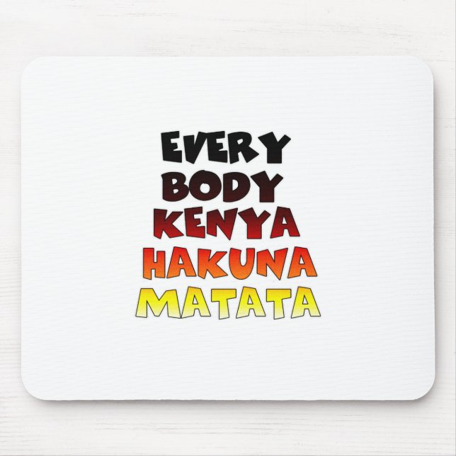 Farbenfrohe Hakuna Matata: Eine Kenyan-Feier Mousepad (Vorne)