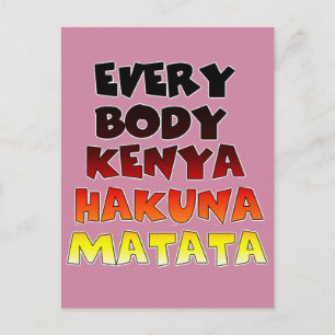 Farbenfrohe Hakuna Matata: Eine Kenyan-Feier Postkarte