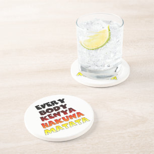 Farbenfrohe Hakuna Matata: Eine Kenyan-Feier Sandstein Untersetzer