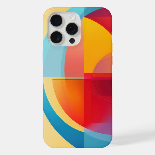 Farbenfrohe Halbkreisformen  iPhone Hülle (Rückseite)
