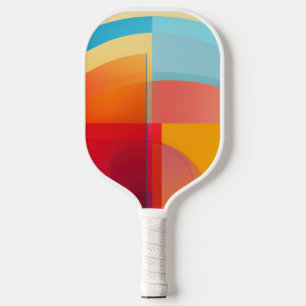 Farbenfrohe halbrunde Formen Pickleball Paddel Schläger