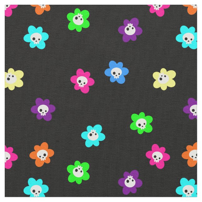 farbenfrohe Halloween-Blume Stoff (Nahaufnahme)