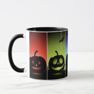 Farbenfrohe Halloween-Kürbisse Tasse