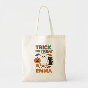 Farbenfrohe Halloween-Leckerei-Tasche für Emma Tragetasche