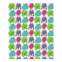 Farbenfrohe Hamster-Hintern-Muster