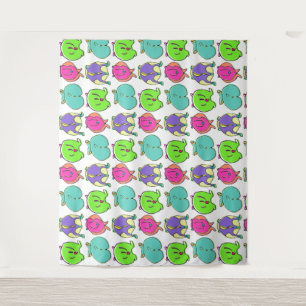 Farbenfrohe Hamster-Hintern-Muster Wandteppich