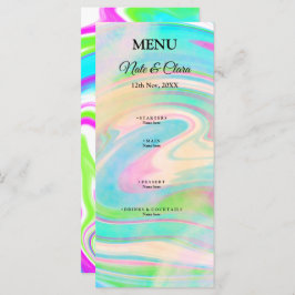 Farbenfrohe handbemalte Acrylflüssigkeit für die H Menükarte