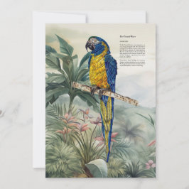 Farbenfrohe handbemalte, bläulich geätzte Maca Dankeskarte