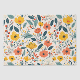 Farbenfrohe handbemalte Blume Seidenpapier