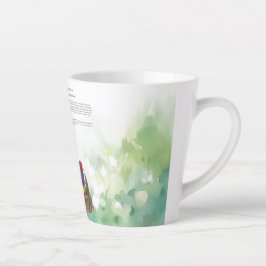 Farbenfrohe handbemalte Gouldian Finch Milchtasse