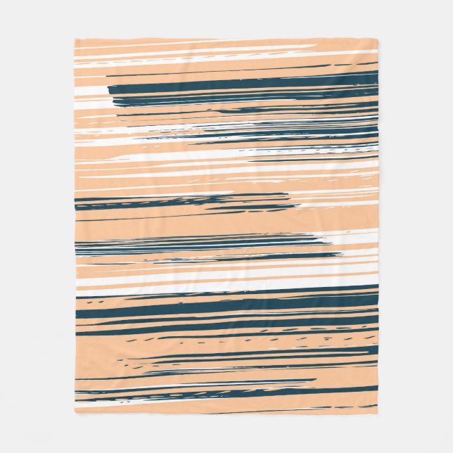 Farbenfrohe handbemalte Linien Fleecedecke (Vorderseite)