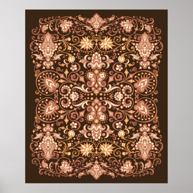 Farbenfrohe handbemalte Zuckerschädel, Calaveras i Poster (Vorne)