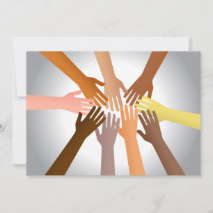 Farbenfrohe Hände Einladung