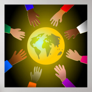 Farbenfrohe Hände Poster