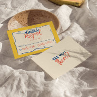 Farbenfrohe handgeschriebene Niedliche Hochzeit in