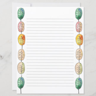 Farbenfrohe, handgezogene Bäume - Geschirr