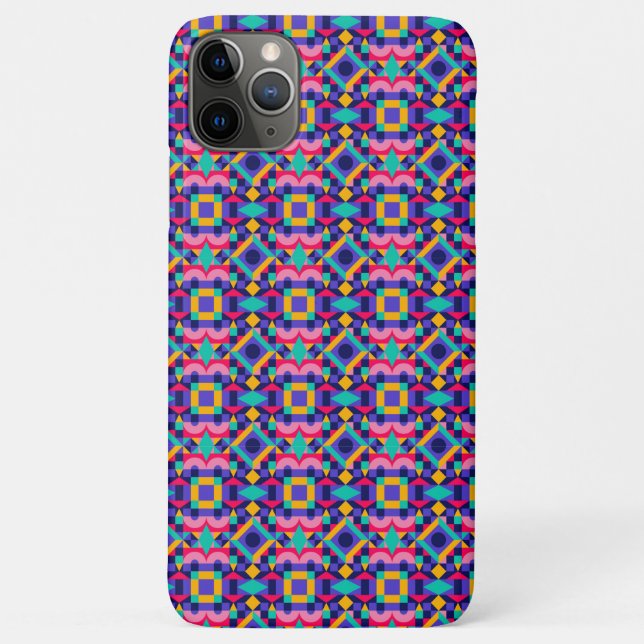 Farbenfrohe Handyhülle mit einem lebendigen geomet Case-Mate iPhone Hülle (Rückseite)