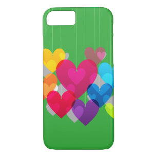 Farbenfrohe Hanging Hearts Case-Mate iPhone Hülle