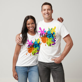 Farbenfrohe Happy Holi individuell T-Shirt