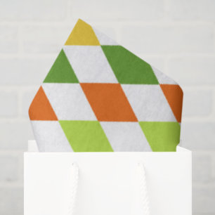 Farbenfrohe Harlequin-Diamanten Irish St Patricks Seidenpapier