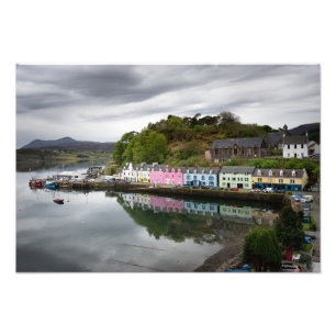 Farbenfrohe Häuser in Portree, Skye Fotodruck