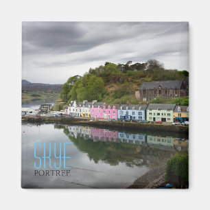 Farbenfrohe Häuser in Portree, Skye Magnet