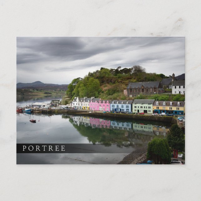 Farbenfrohe Häuser in Portree, Skye Postkarte (Vorderseite)