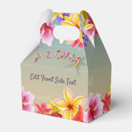 farbenfrohe hawaiianische Blume Hochzeit als Thema Geschenkschachtel