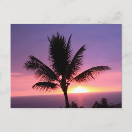 Farbenfrohe hawaiianische Sonnenuntergänge und Pal Postkarte