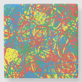 Farbenfrohe heiße Schlammbrasse mehrfarbiger Splas Steinuntersetzer