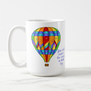 Farbenfrohe Heißluftballon Kaffeetasse