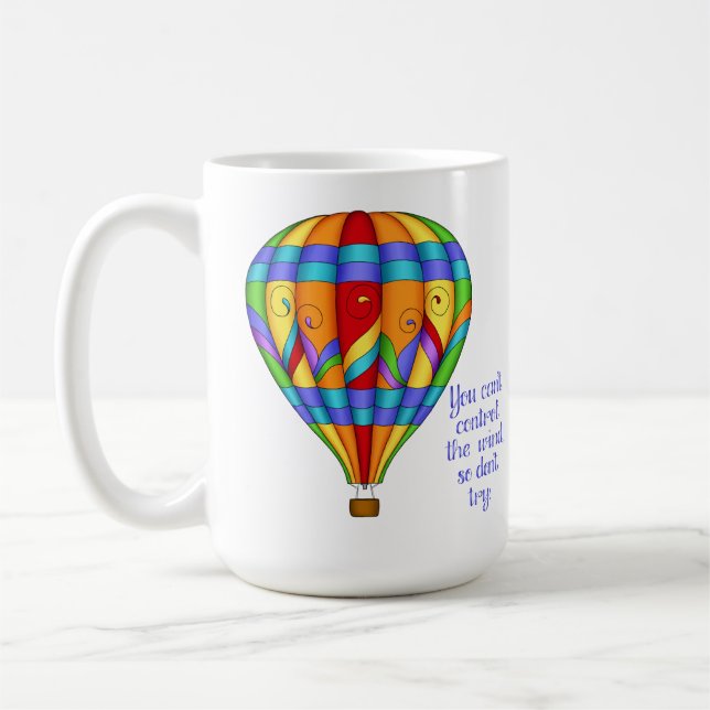 Farbenfrohe Heißluftballon Kaffeetasse (Links)