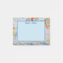 Farbenfrohe Heißluftballon Wasserfarben Design