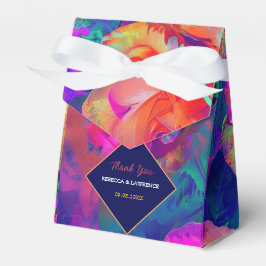 Farbenfrohe helle Blume Hochzeitszelt Geschenkschachtel